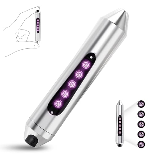 Amaxbk zd Silberner G-Punkt Vibrator mit LED