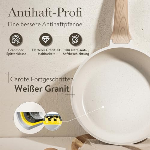 CAROTE Topfset und Pfannenset 14-teilig mit Pfanne und Stielkasserolle