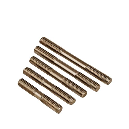 Lote de 10 pernos prisioneros de titanio M6 y M8 x 60-200 mm, tornillo de espárrago doble rosca Ti Double GR2(M8x80)