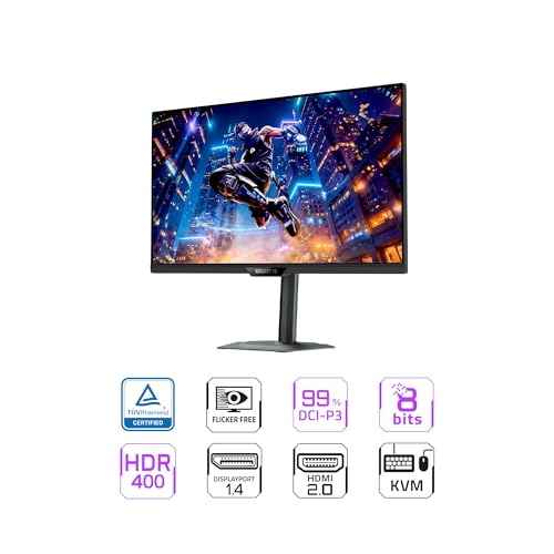 Image of GIGABYTE - M27Q2-27 inch SS IPS Gaming Monitor - QHD 2560x1440-200Hz /OC 210Hz - 1ms GTG - AMD FreeSync Premium, G-SYNC Compatible - Type-C KVM - HDMI, DP, Type-C - Height and Tilt Adjustable - Black