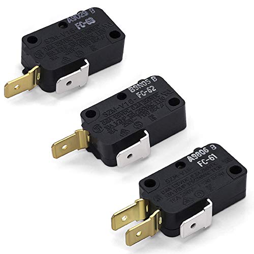 APPLIANCEMATES W10727360 & W10269458 & W10269460 Microwave Door Interlock Switch Replacement for SZM-V16-FC-61 SZM-V16-FC-62 SZM-V16-FC-63