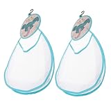 MOTHNUR 2個子供用バス玩具収納袋 大容量 メッシュ バスルームオーガナイ