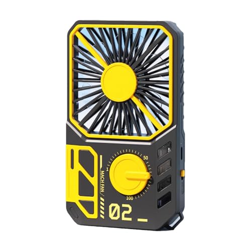 Poderoso ventilador portátil, fanático personal de la mano - 100 velocidades Ventilador de bolsillo pequeño,Potente enfriador de soplador ajustable sin pasos para acampar al aire libre en casa