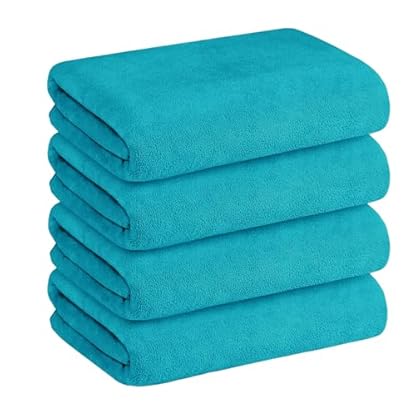 JML Badetuch, Mikrofaser-Badetücher-Set, 4er-Pack (76,2 x 152,4 cm), groß, extra saugfähig, schnell trocknend, vielseitig einsetzbar als Badetuch, Fitness-Handtuch, Sporthandtuch, Yoga-Handtuch