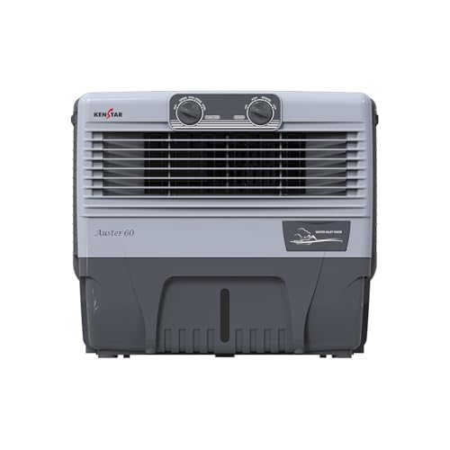 Kenstar Auster 60 Window Air Cooler for Home - Inverter Compatible, Wood Wool Cooling Pads, Collapsible Louvers (60L, 210 Watts)