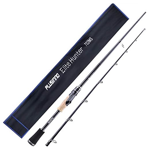 PLUSINNO Two-Piece Spining Casting Fishing Rod, Graphite Medium Light Fast Action Bass Baitcasting Fishing Rods 7FT 2pc Freshwater Saltwater Fishing Rods