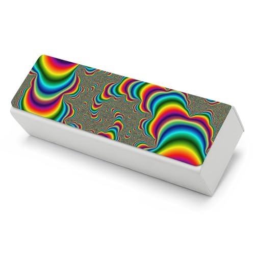 Étui à lunettes de soleil pour le voyage et le travail arc-en-ciel