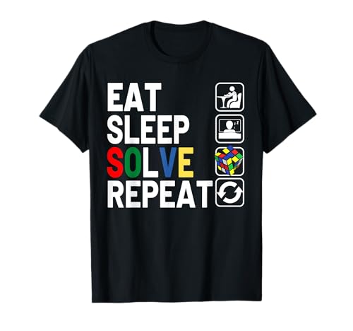 Camisetas Eat Sleep Solve Repeat: Cube Games
