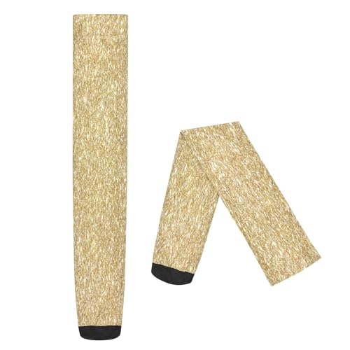 YETTASBIN Gold Flash 1 Pair Thigh High Stockings, Extra Long Boot Stockings Over Knee Sheers Stockings Soft Cotton Festival Cosplay Socks for Women Girl Leg Warmer2