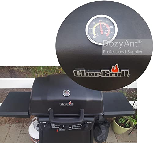 Dozyant Bbq Charcoal Grill Smoker Temperature Gauge Pit Barbecue Thermometer Fahrenheit And Heat Indicator For Meat Cooking Port Lamb Beef, Stainless Steel Temp Gauge #TOP6