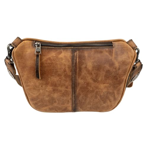 STS Ranchwear Womens Vaquero Sachi Cowhide/Tan Leather Sling Bag OS3