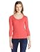Three Dots Women's 3/4 Sleeve Scoop Neck
