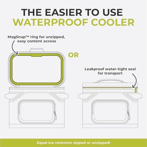 Image of CORE Magnetic Leak Proof Soft Cooler with Waterproof Zipper | Insulated Bag Portable Ice Chest Box | Best Soft Cooler for Food & Beverages for Tailgating, Car Camping, Travel, and Family Beach Picnics