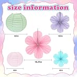 18Pcs Pastel Classroom Decor Kit, Pastel Paper Lanterns Paper Flowers Fans for Women Girls Spring Birthday Wall Baby Shower Wedding Party Rainbow Classroom Decorations - Image 2