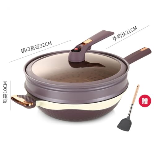 Wok Antiadherente con Vaporera 32CM miniatura 4
