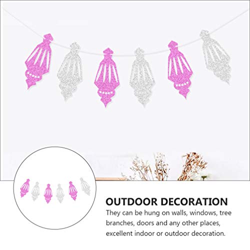 PRETYZOOM 2PCS Ramadan Mubarak Banner Banner Decorações Ramadan Feliz Ramadã Mubarak Decorações Do P