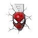 Dream Master 110V Marvel Spiderman Mask 3D Deco Night Light-1 Pack