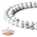 BEADNOVA 6mm Natural White Howlite Gemstone Round Loose Beads for Jewelry Making (63-65pcs)