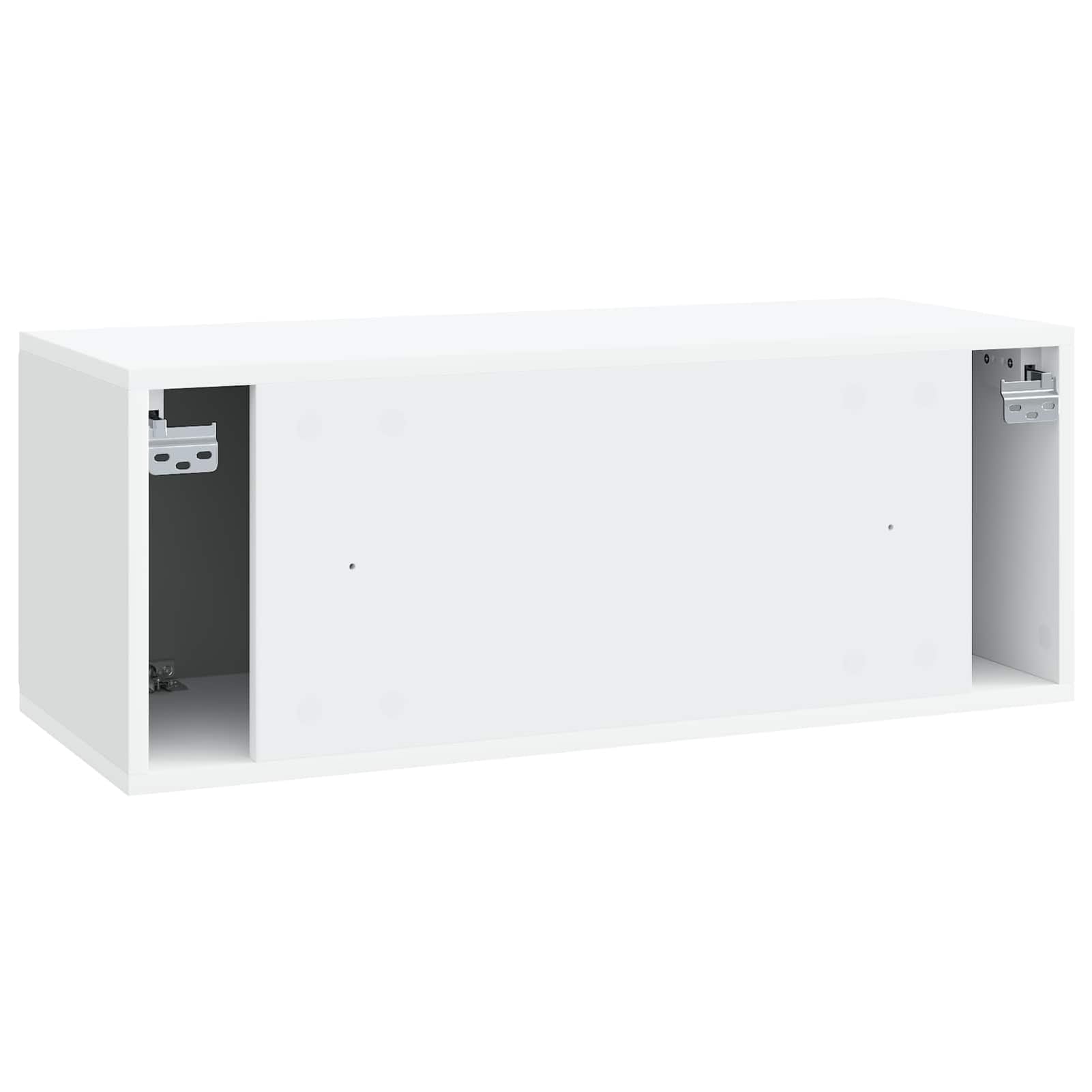 Gecheer Wandmontierter TV-Schrank Weiß 78,5 x 31 x 30 cm Holzwerkstoff, Fernsehschrank Fernsehtisch TV-Lowboard für Wohnzimmer Home-Cinema Gamerzimmer898375