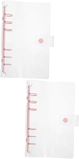Abaodam 2 Pçs Transparente Caso De Folhas Soltas Pasta De Viagem Pasta De Viagem Folha Solta Caderno Pasta De Folhas Soltas Pastas De Arquivo Fichário Organizador Ajustável Pasta De