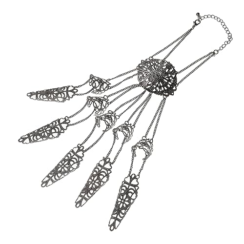 KAILIKETIY Chaîne De Main Gothique Bijoux De Main Goth Bracelet De Chaîne Punk Avec Griffes D'ongles