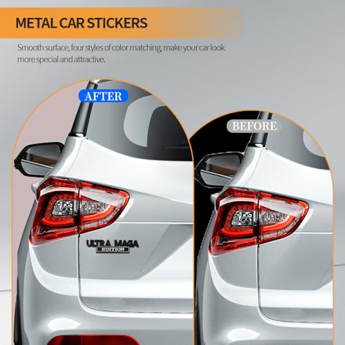Image of Ultra MAGA Edition Emblems, Classic Personality Labels Car Badges with Strong Adhesive, Car Exterior Accessories Auto Body Decor Embossed Stickers Universal for Vehicles, SUV, Truck