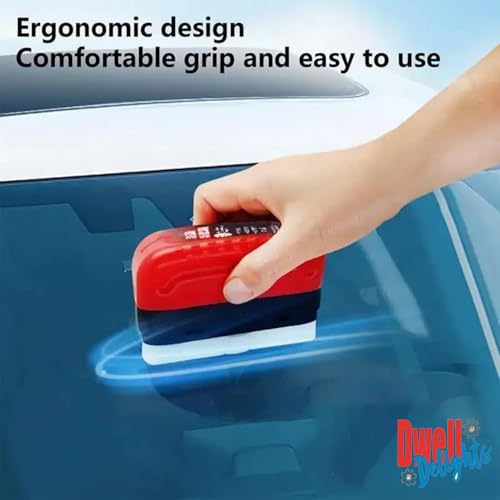 Image of Car Glass Oil Film | Automotive Cleaning Brush | Cleaning Brush | Dust Remover for CarWindow |Wind Glass Oil Film Cleaner (Pack of 2)