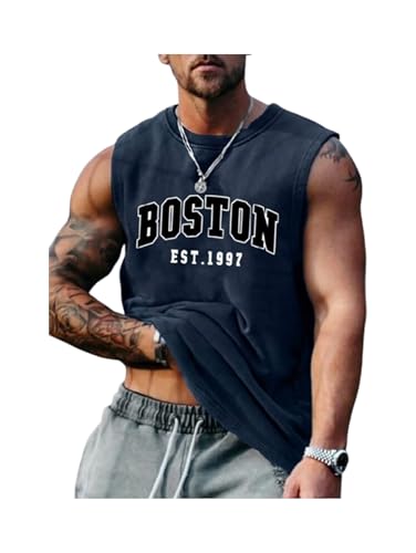 Image of The Modern Soul Men Cotton Blend Athletic Gym Tank Tops Sleeveless Sports Vest