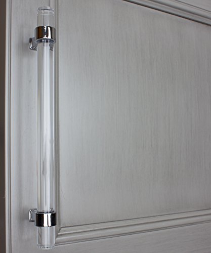 GlideRite Hardware 4718-160-PC-10 6.25-inch CC Clear Acrylic Cabinet Drawer Pulls 10 Pack - Thumbnail 3