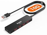 Aceele Hub USB 3.2 Gen 2 con 4 Porte USB-A e Tipo C 5V3A, 10Gbps Sdoppiatore USB 3.2 con Cavo Lungo 120cm, Adattatore Multi Porta USB Multipla Per Macbook PC/Computer Portatile/Disco Rigido/Tastiera