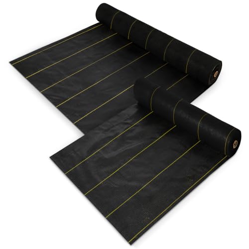 Dewitt Pro-5 Weed Barrier Fabric 5 oz 4x250 & 6x250 Feet Heavy-Duty Woven Landscape Ground Cover Mat for Raised Garden Bed Greenhouse Gardening Outdoor Landscaping and Commercial Planting