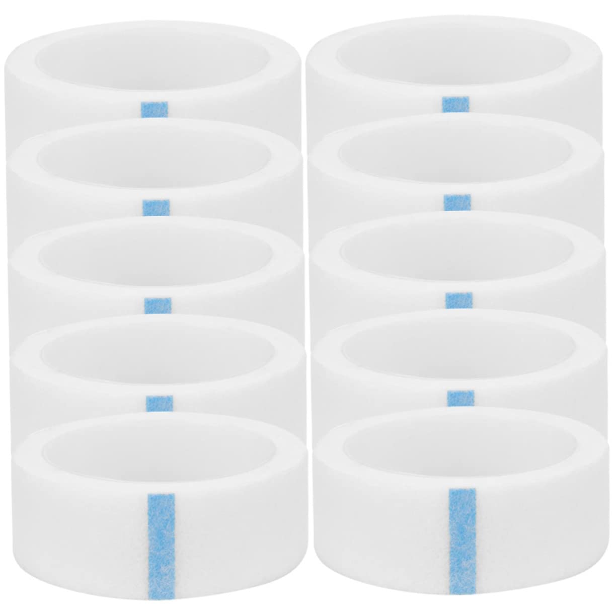 PartyKindom 10Rolls Non Woven Lash Tape for Eyelash Extensions Breathable and Tear Resistant Skin Friendly Adhesive for Makeup and Salon Use Easy to Apply and Remove