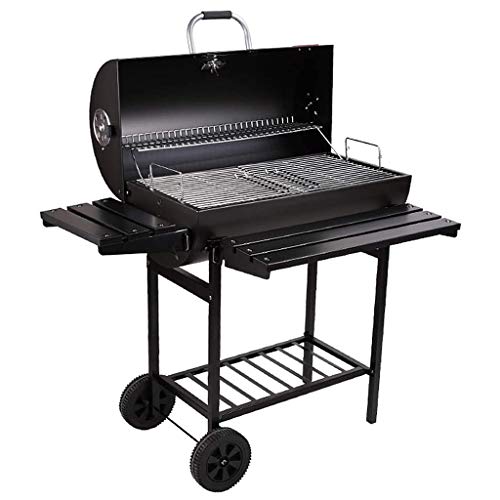 Holzkohlegrill,Haus Yard Stew Backofen European Classic Edelstahl Ofen Strand Camping Multifunktionale Barbecue-Tool,Schwarz,105 * 52 * 80CM