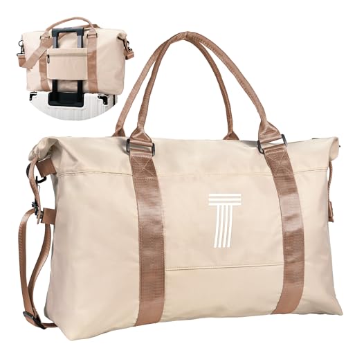 Image of Gifts for Daughter, Initial Travel Duffel Bag, Sports Bag | Personalized Weekender Bags with Shoulder Strap, Monogram Overnight Bags, Gift for Friend Sister Women gifts
