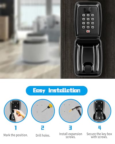 Boîte à clés avec code extérieure pour éviter la perte de vos clés de maison - 7