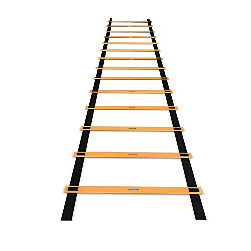 Escalera de entrenamiento de 8 m, 16 peldaños, escalera de agilidad, escalera de coordinación, escalera de entrenamiento para boxeo de entrenamiento de alta intensidad, fútbol, Lacrosse, etc.