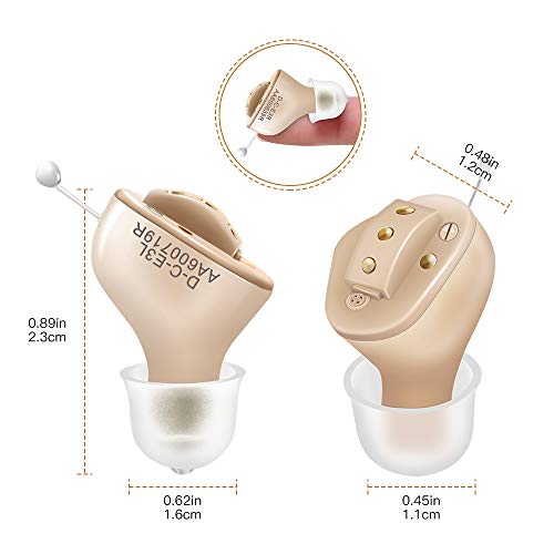 LAIWEN Rechargeable Hearing Amplifier Aid Mini Sound Amplifier with Charging Case, Hearing Sound Enhancer with Noise Reduction for Seniors Adults