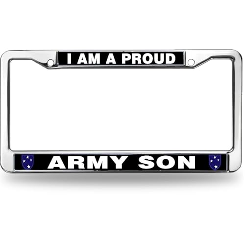 Image of Proud Army Son License Plate Frame - Military Family Car Accessory