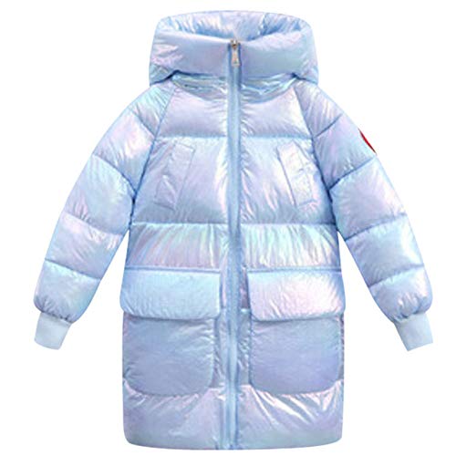 Preisvergleich Produktbild HANTAODG Lange Mäntel Leichte Daunenjacke, Winterjacken, Kapuzenjacke Blau,10