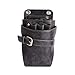 Produktbild Scherentasche mit verstellbarem Gurt, Echtes Rindsleder Salon Barber Friseurschere Holster Friseurwerkzeug Tasche Kammholster Taille Schultergurt von aolaso (Grau- 7 Taschen)
