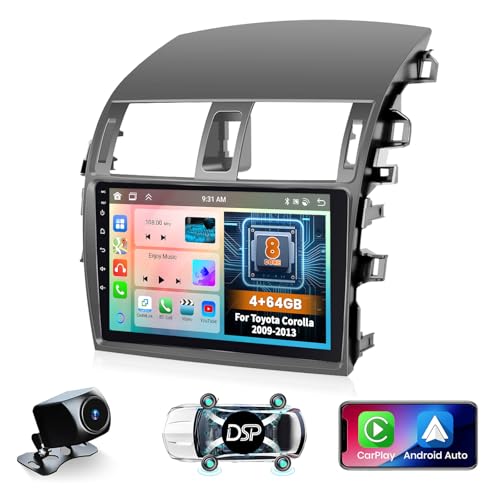 Hikity for Toyota Corolla 2009-2013 Android 13 Car Stereo Wireless Carplay, 8…