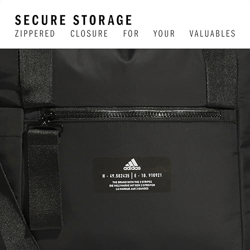 adidas All Me Tote for Women, Large Crossbody Bag with Shoulder Strap, Black/2.0, OSFA3