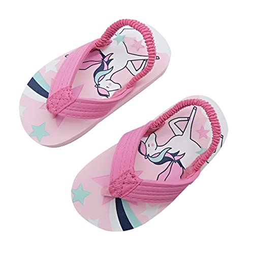 2022 Cute Girls Eva with Adjustable & Flops for Kids Beach Strap Boys Sandals for Girls Size 10 (Hot Pink, 15-18Months)2