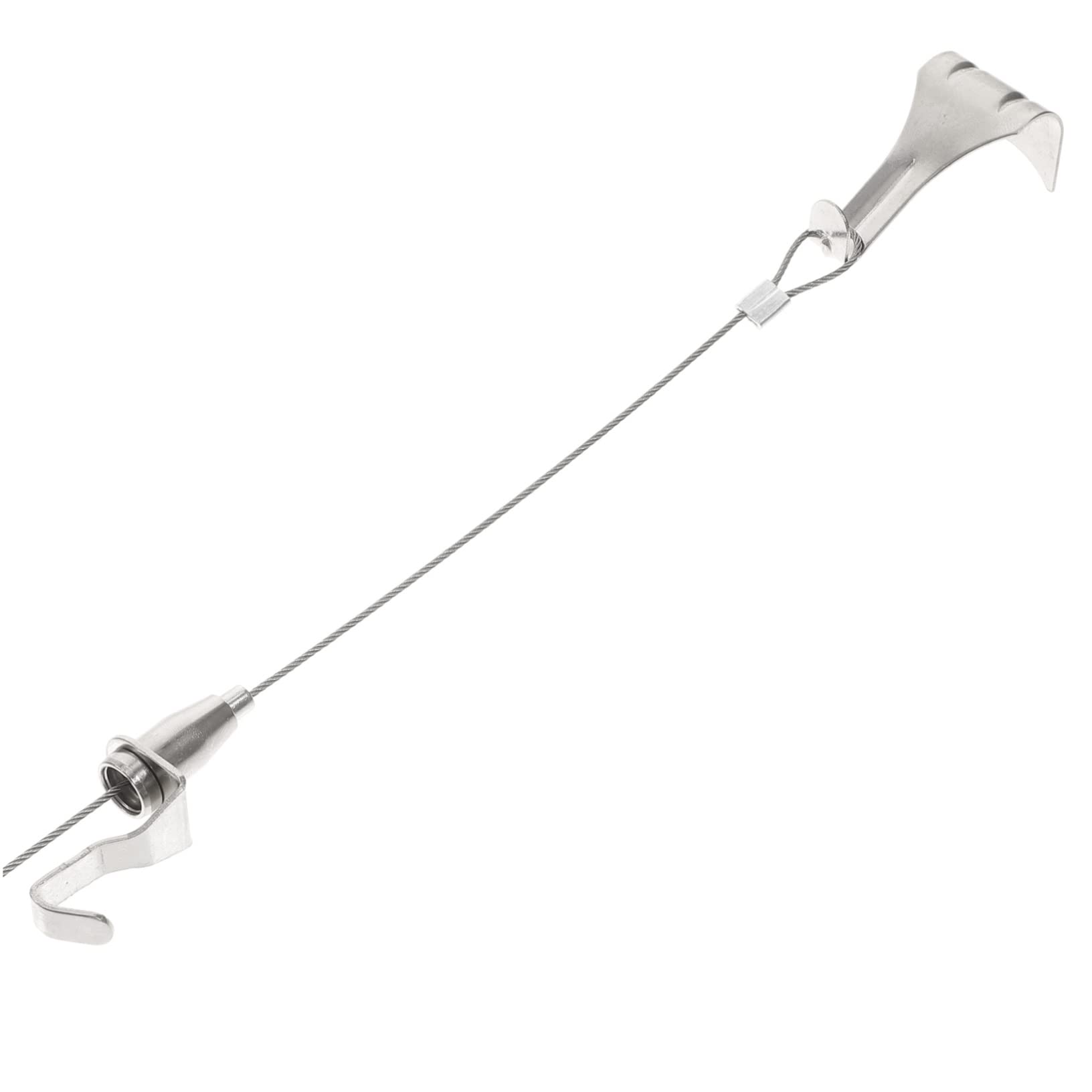 Angoily Kit de Ganchos Ajustables para Colgar Cuadros Cable de Acero Inoxidable Plata, Capacidad 30kg, Adecuado para Sistemas de Exhibición y Fotografía, Paquete de 10 Piezas