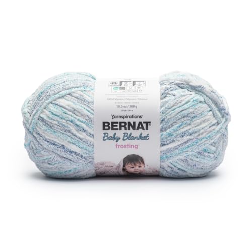 Image of Bernat Baby Blanket Frosting Yarn for Crocheting Soft, Coasting | #6 Super Bulky Yarn, 100% Polyester, Soft Baby Blanket Crochet Yarn for Knitting & Crafts, 220yds, 300g /10.5oz, 1 Pack