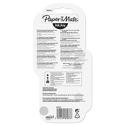 Image of Paper Mate InkJoy Wrap Ballpoint Pens | Retractable Medium Point | Assorted Colours | 4 Count