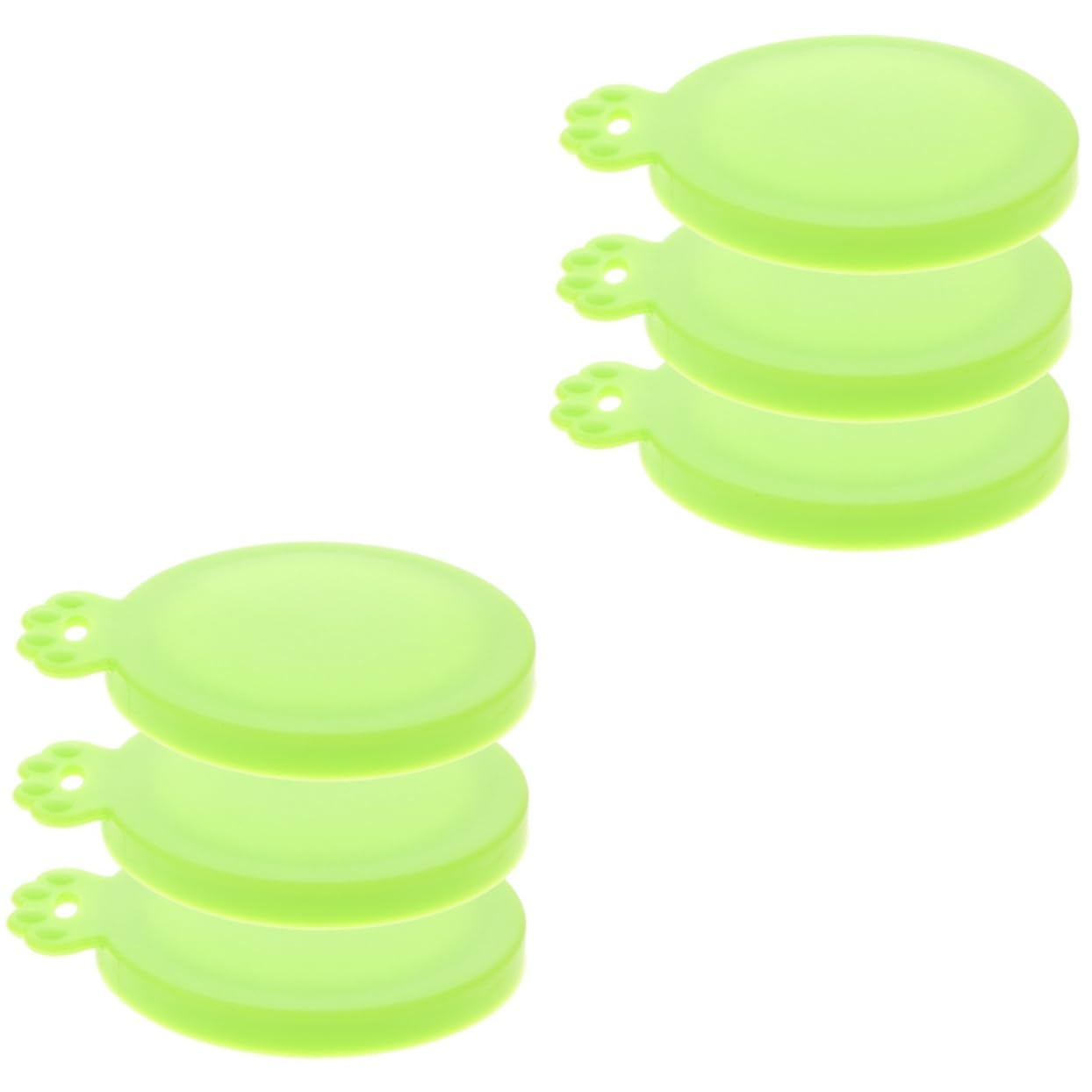 Abaodam 2sets Pet Food Can Covers Silicone Lids for Canned Goods 3 Sizes (65mm 75mm 85mm) Easy Install 3pcs*2