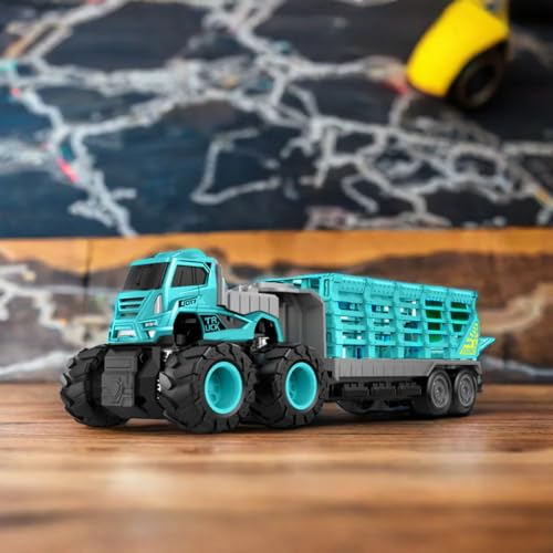Image of Unbreakable Animal Transport Truck Toys Metal Head Truck Toy Vehicles for 2 3 4 5 Year Kids Toy Trucks