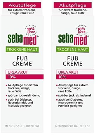 sebamed Trockene Haut Fusscreme Urea Akut 10% 100 ml, lindert spürbar Juckreiz, Spannungsgefühl und Rissigkeit und hilft, die natürliche Feuchtigkeitsbalance der Haut wieder herzustellen