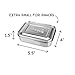 LunchBots Small Protein Packer Bento Box - Extra Small Divided Stainless Steel Snack Container - 4 Sections for 1-2oz of Nuts, Meat, Cheese, Finger Foods - Dishwasher Safe - Stainless Lid